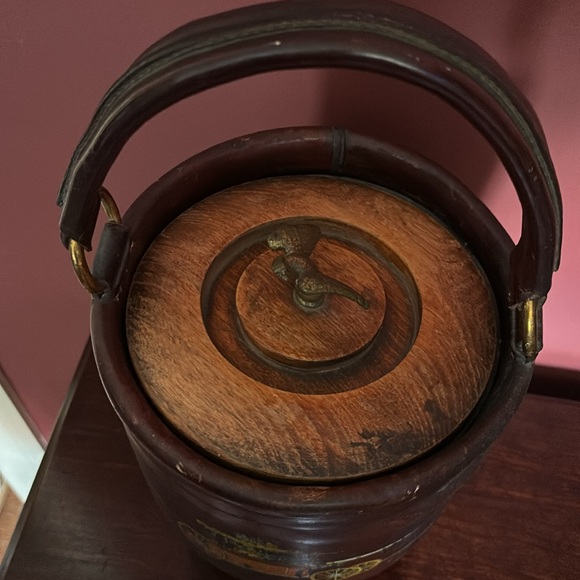 1950s Loyal Papeete leather Fire Bucket Ice Bucket - Picture 3 of 13